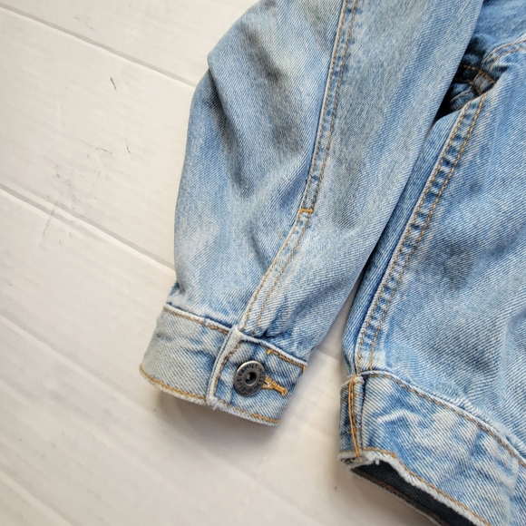 Vintage 90s benetton denim jean jacket women's small - Picture 5 of 10